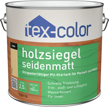 Tex-Color TC6116 Holzsiegel seidenmatt farblos, 0,75 l
