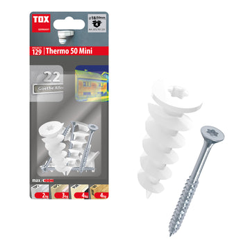 TOX Dämmstoffdübel Thermo 50 Mini + S (4 Stück), Nylon, 18 x 50 mm