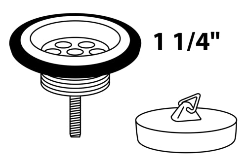 Schütte Univentil Kelch 1 1/4" blanke Metallverschraubung, Anschlusszubehör