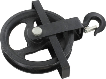 TRIUSO Umlenkrolle, schwarz, Stahl, 190 mm Außen-Ø