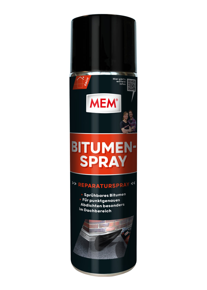 MEM Bitumen-Spray 500 ml, sprühbares Dichtungsanstrich für Dachreparaturen
