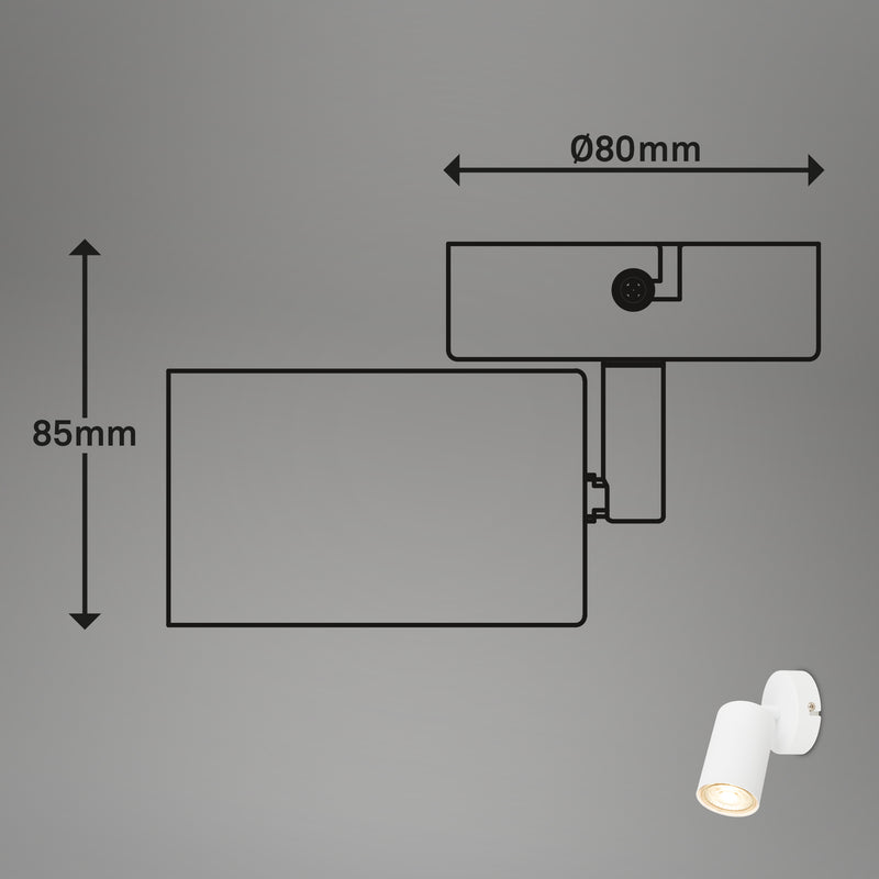 BRILONER Leuchten Spotleuchte Weiß 1xGU10
