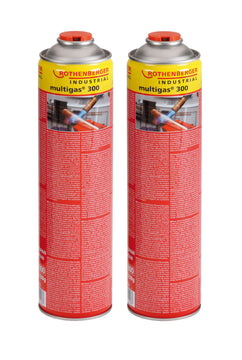 ROTHENBERGER Multigas Vorteilspack, Gasmixtur Kartusche, 2 x 600 ml