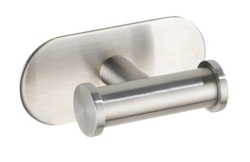 WENKO Turbo-Loc Duo Wandhaken 2-fach matt, Edelstahl, 100 x 45 mm