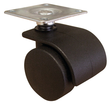 HSI Doppel-Möbelrolle Kunststoff schwarz Ø35 mm, Breite 42 mm (4 Stk)
