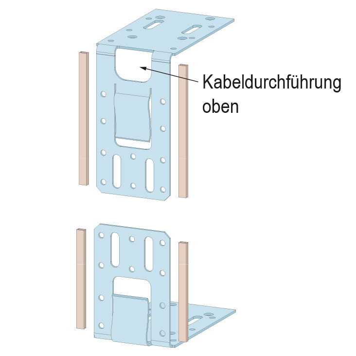 PROTEKTORWERK Türpfostenwinkelset 75 mm, verzinkt (Stahlblech)