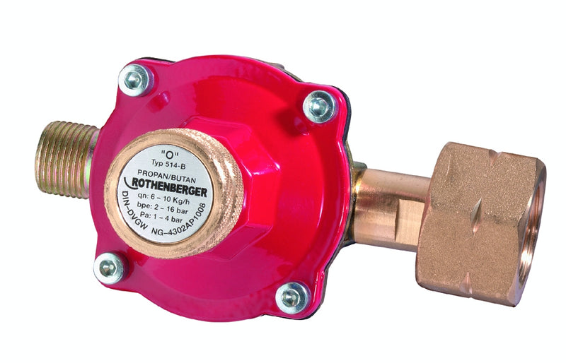 ROTHENBERGER Propan Druckminderer stufenlos, Messingausführung, 10 cm