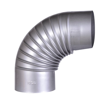 FIREFIX FAL-Rohrbogen 90° starr Ø120 silber, ohne Tür