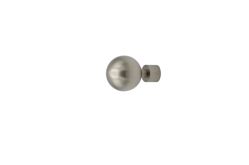 mydeco® Endstück ball-classic aus Metall, Ø 16 mm, 2 Stück (Capri, Edelstahl)