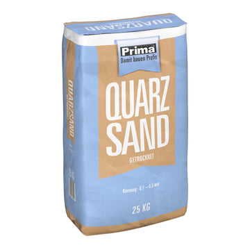 PRIMA Quarzsand getrocknet 0,1–0,5 mm im Papiersack 25 kg
