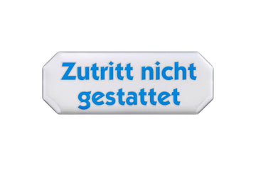 CONMETALL Hinweisschild 3D 107x40 mm „Zutritt nicht“ silber