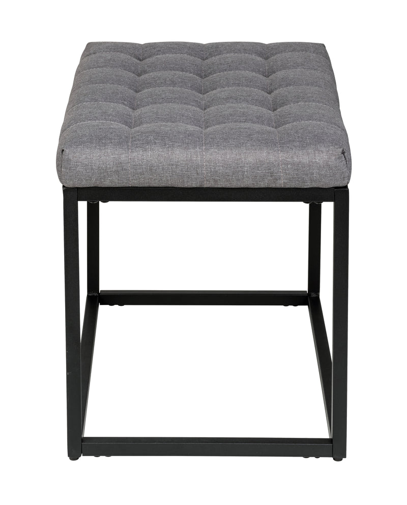WENKO Amandola Bank mit Polster aus Metall, schwarz/grau (60 x 45 cm)