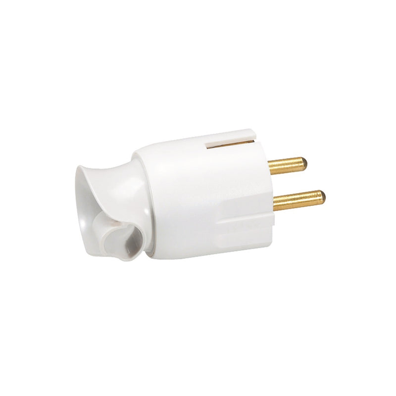 Kopp Stecker für Kabeleinführung, drehbar, weiß