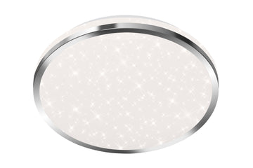 BRILONER Bad-Deckenleuchte LED Sternendekor chrom 12 W, 280 mm Ø