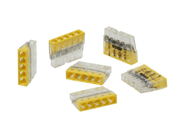 UNITEC COMPACT gelbe Verbindungsdosenklemme, 5x 0,5–2,5 mm², 100er-Pack