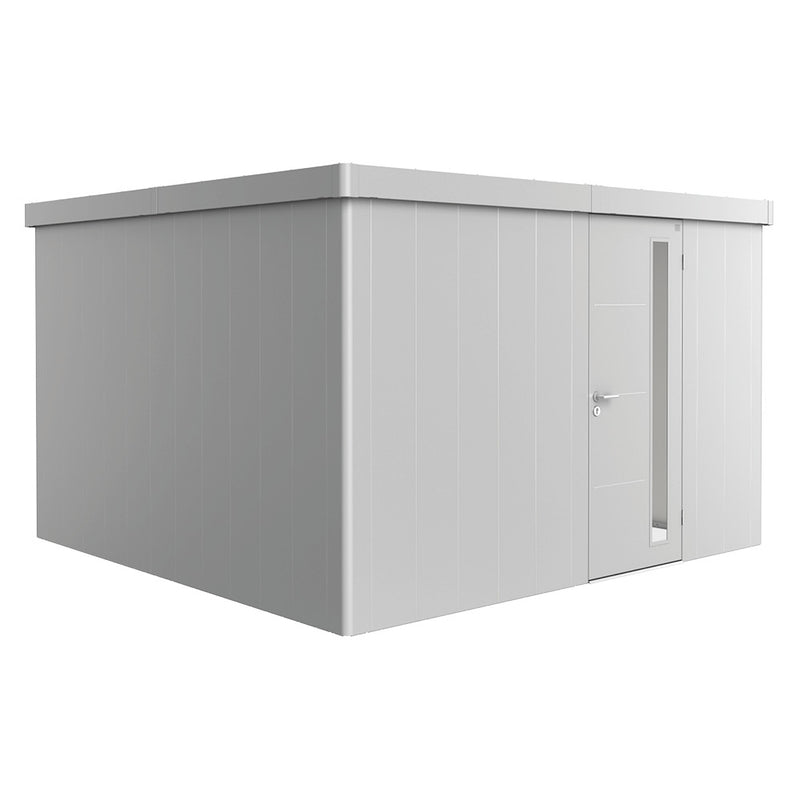 Biohort Gerätehaus Neo Gr. 4D (348 × 348 × 222 cm) Silber-metallic Standardtür