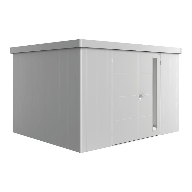 Biohort Gerätehaus Neo Gr. 3D (348 × 292 × 222 cm) Silber-metallic Doppeltür