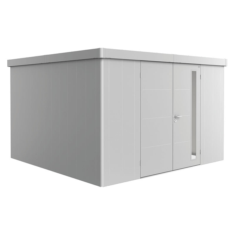 Biohort Gerätehaus Neo Gr. 4D (348 × 348 × 222 cm) Silber-metallic Doppeltür
