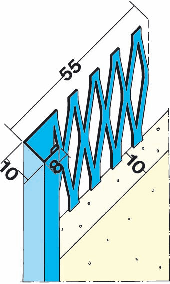 Protektorwerk 1235 Putzabschlussprofil innen, 10 mm, 2,6 m, ohne Farbe
