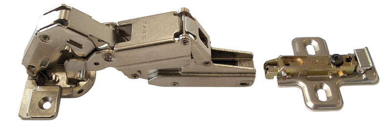 HSI Weitwinkelscharnier Topf-Ø 35 mm mit Feder & Clip, vernickelt