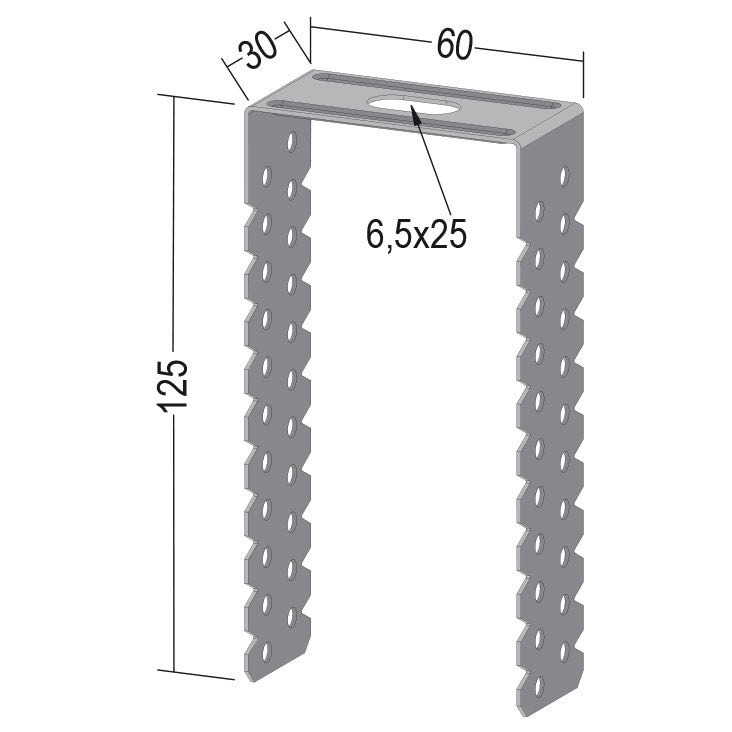 ZL Rheinland/Protektor Direktabhänger 58121 für CD 60-27, 125 mm, Stahlblech C5