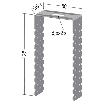 ZL Rheinland/Protektor Direktabhänger 58121 für CD 60-27, 125 mm, Stahlblech C5