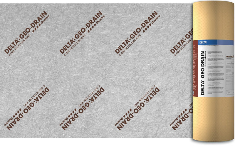 Dörken DELTA-Geo Drain Quattro Drainagematte, HDPE/PP-Geotextil, 12,5 x 2 m