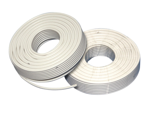 KABELEXPRESS Koaxial-Kabel Koax digital 90 dB, weiß, 100 m Spule