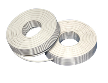 KABELEXPRESS Koaxial-Kabel Koax digital 90 dB, weiß, 100 m Spule