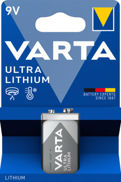 VARTA Ultra Lithium 9V 1er Batterie im Blister, 9 Volt – 1 Stück