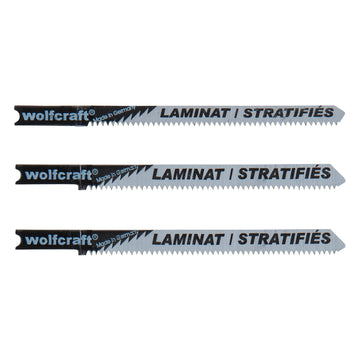 Wolfcraft Stichsägeblätter Laminat U-Schaft, 3-teilig, Nutzlänge 75 mm