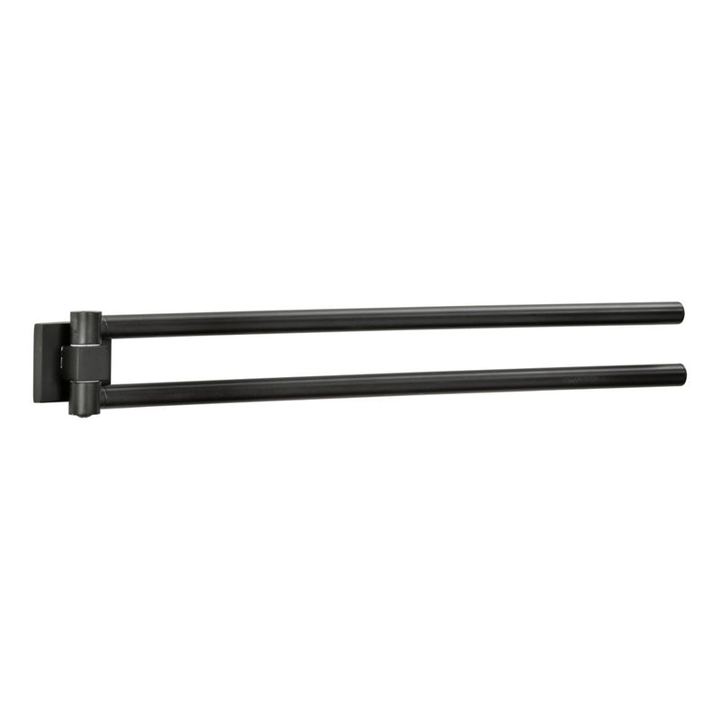 FACKELMANN NEW YORK Doppel-Handtuchstange schwarz, Wandmontage
