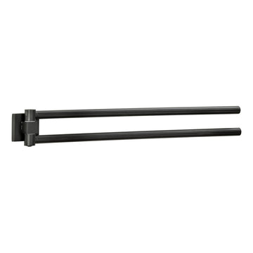 FACKELMANN NEW YORK Doppel-Handtuchstange schwarz, Wandmontage