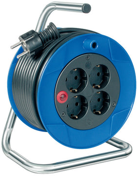 brennenstuhl Kabeltrommel AK180, blau/schwarz, 15 m Kabel (H05VV-F 3G1,5)