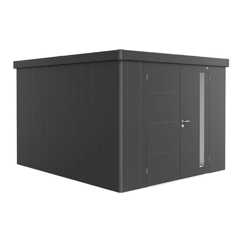 Biohort Gerätehaus Neo Gr. 4C (292 × 348 × 222 cm) Dunkelgrau-metallic Doppeltür