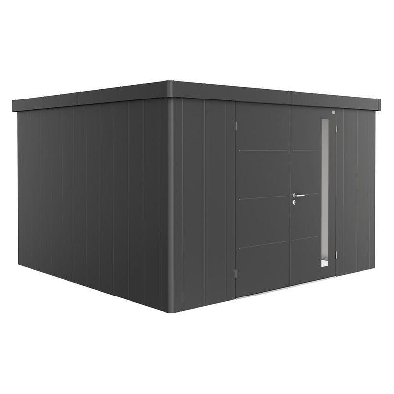 Biohort Gerätehaus Neo Gr. 4D (348 × 348 × 222 cm) Dunkelgrau-metallic Doppeltür