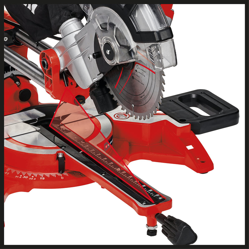 Einhell TC-SM 2131/2 Dual Zug-Kapp-Gehrungssäge mit Laser, 1500 W