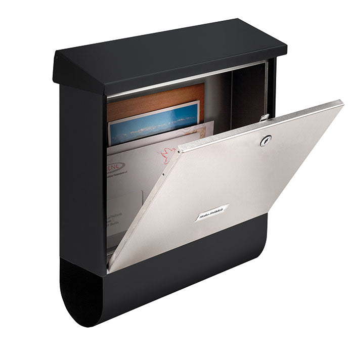 Burg-Wächter Briefkasten-Set LONDON Silber/Schwarz, Jubiläums-Edition