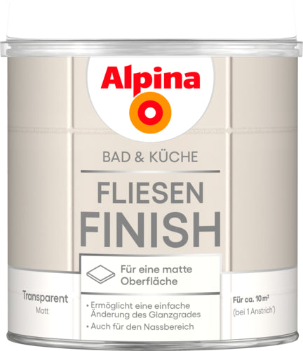 ALPINA Bad & Küche Fliesen-Finish 2K 0,75 l, transparent