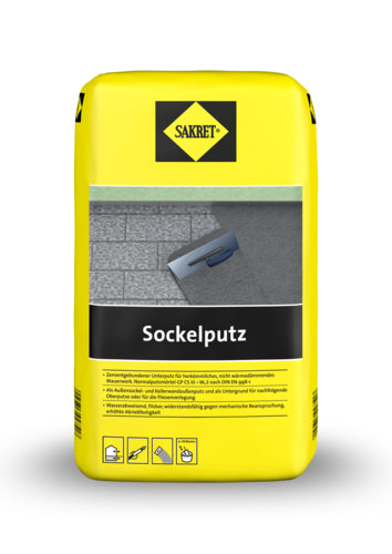 SAKRET Sockelputz, hydraulisch erhärtender Zementputz, 10 kg