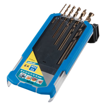 Wolfcraft Spiralbohrer HSS-CO-Set, Ø 2–8 mm (6-teilig)