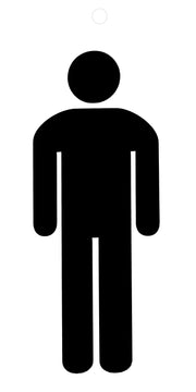 Conmetall Meister Klebesymbol Herr schwarz, selbstklebend in Folie, 100 mm