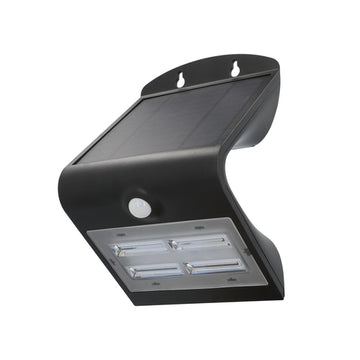 INTER-UNION Wandleuchte LED Solar Bewegungsmelder 3,2 W schwarz