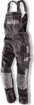 WILLAX Berufslatzhose NITRO schwarz/grau, mit Taschen und Zollstocktasche