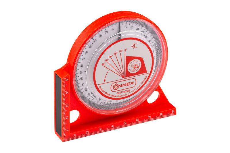 CONNEX Winkelmesser 0–180° mit analogem Gradbogen