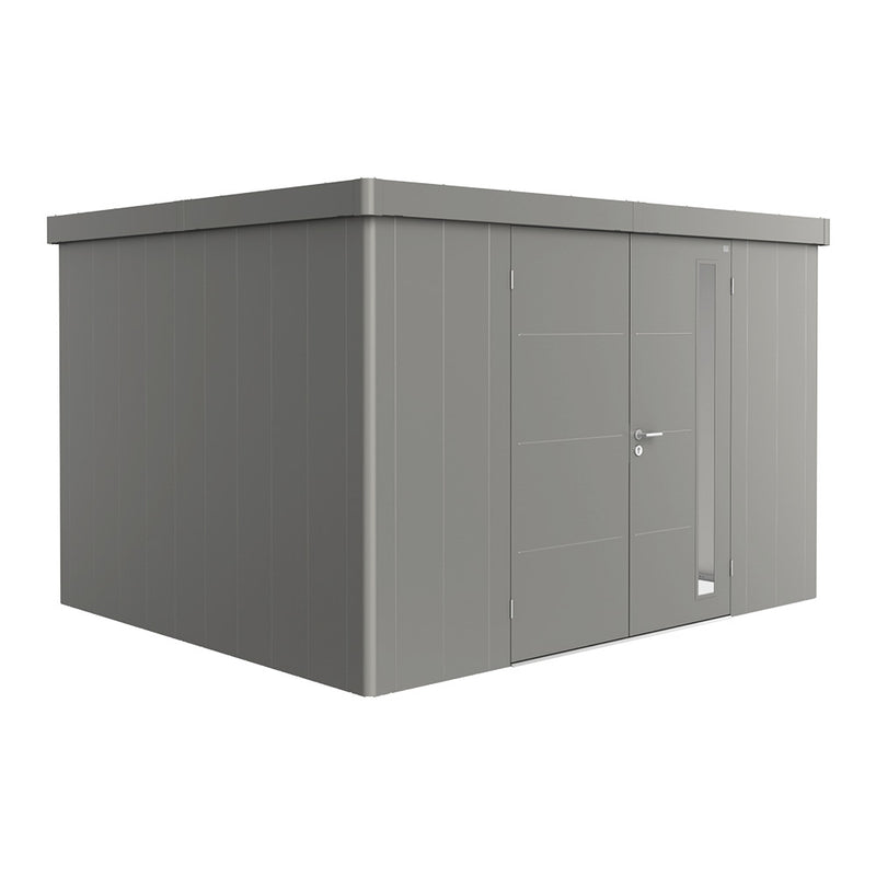 Biohort Gerätehaus Neo Gr. 3D (348 × 292 × 222 cm) Quarzgrau-metallic Doppeltür