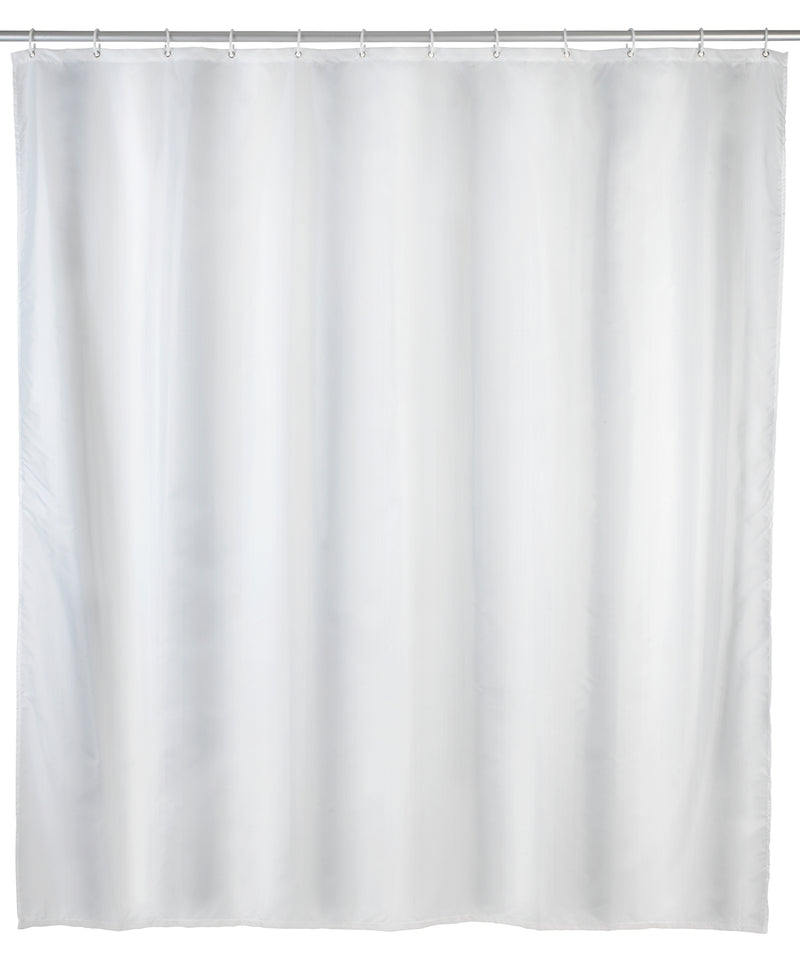 WENKO Anti-Schimmel Uni Duschvorhang aus Polyester, weiß
