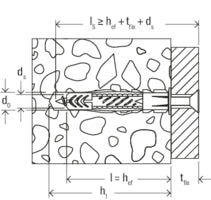 Fischer Universaldübel UX WH K, 4 Stück