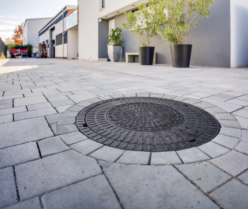 ACO Schachtabdeckung SAKU Kunststoff/Beton rund, für Revisionsschacht DN 600