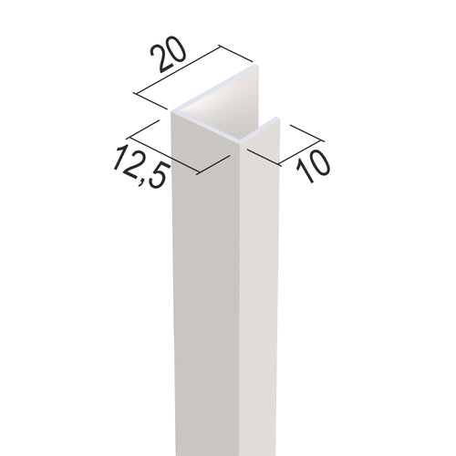Protektorwerk Einfassprofil TB 3741, 12,5 mm, weiß (PVC)